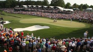 The 18th green at Quail Hollow Club