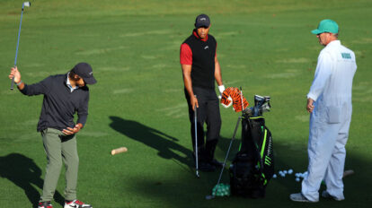 A photo of Tiger and Charlie Woods