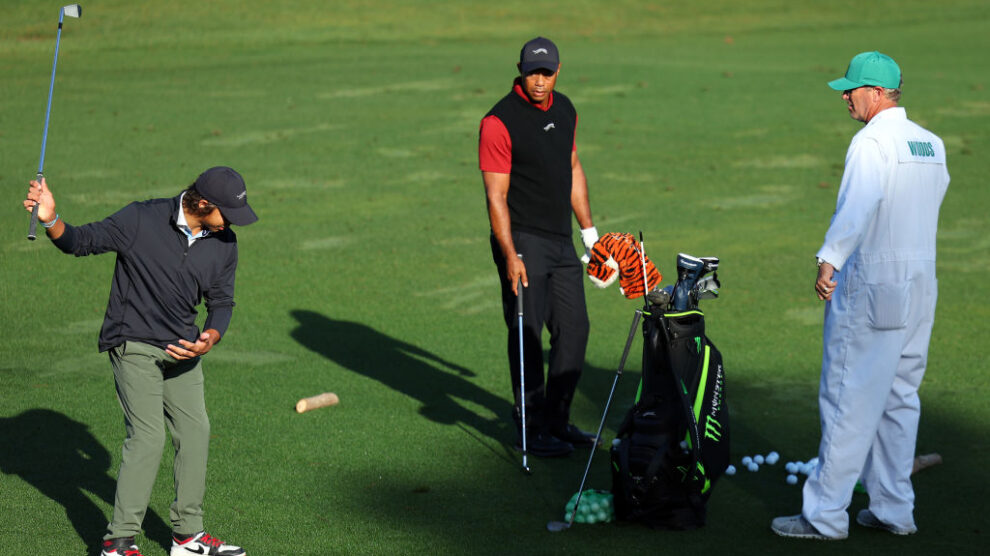 A photo of Tiger and Charlie Woods