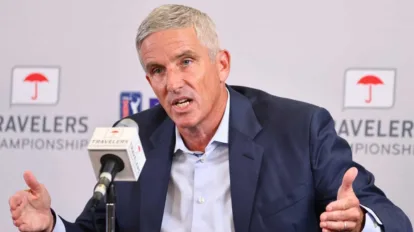 A photo of PGA Tour commissioner Jay Monahan